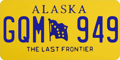 AK license plate GQM949