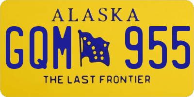 AK license plate GQM955