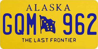 AK license plate GQM962