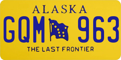 AK license plate GQM963