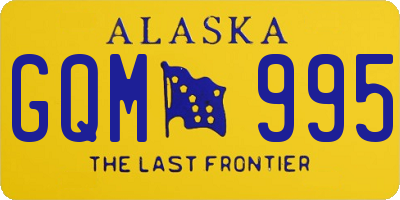 AK license plate GQM995