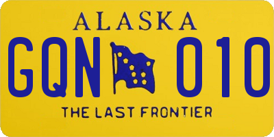AK license plate GQN010
