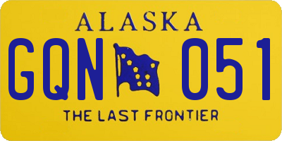 AK license plate GQN051