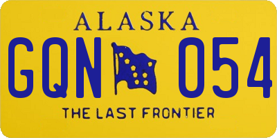 AK license plate GQN054