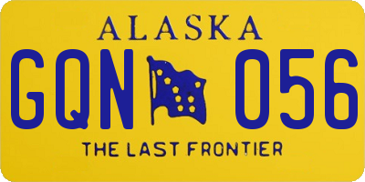 AK license plate GQN056