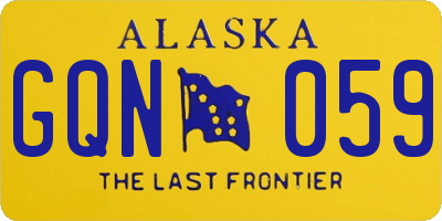AK license plate GQN059