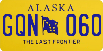AK license plate GQN060