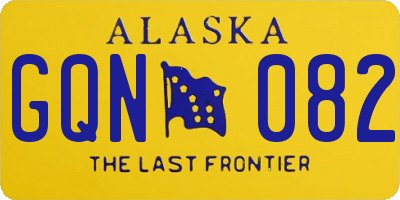 AK license plate GQN082