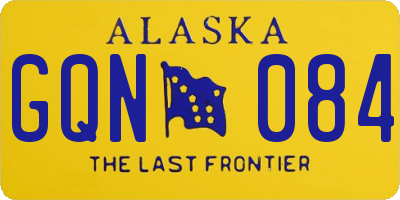 AK license plate GQN084
