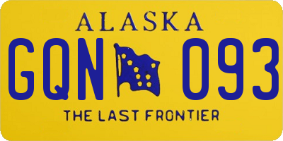 AK license plate GQN093