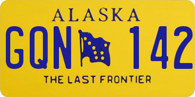 AK license plate GQN142