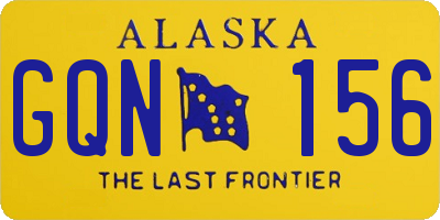 AK license plate GQN156