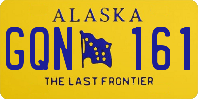 AK license plate GQN161