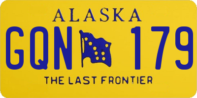 AK license plate GQN179