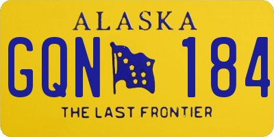 AK license plate GQN184