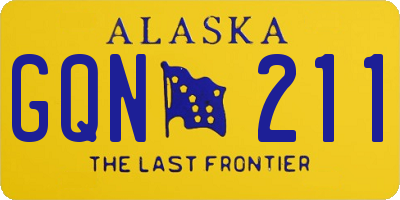 AK license plate GQN211