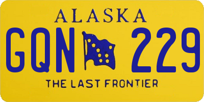 AK license plate GQN229