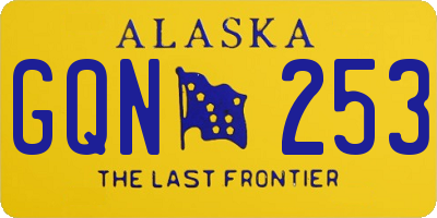 AK license plate GQN253