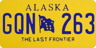 AK license plate GQN263