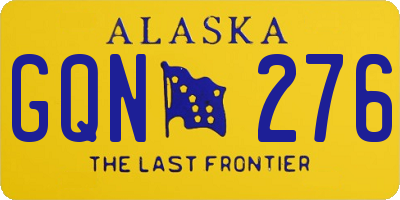 AK license plate GQN276