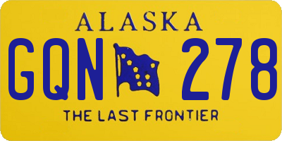 AK license plate GQN278