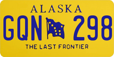 AK license plate GQN298