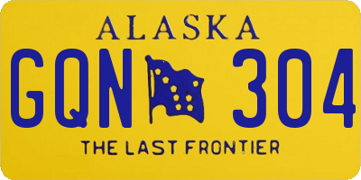 AK license plate GQN304