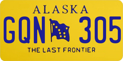 AK license plate GQN305