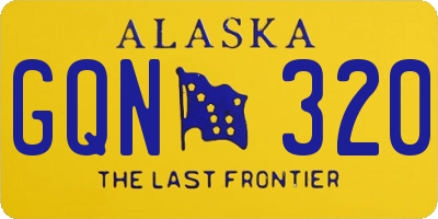 AK license plate GQN320
