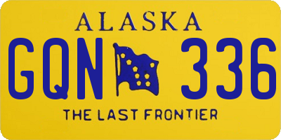 AK license plate GQN336