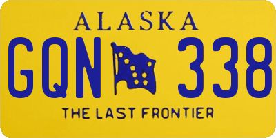 AK license plate GQN338