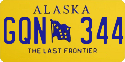 AK license plate GQN344