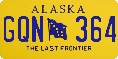 AK license plate GQN364