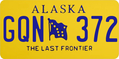 AK license plate GQN372