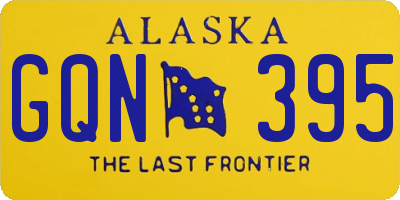AK license plate GQN395