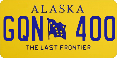 AK license plate GQN400