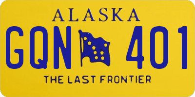 AK license plate GQN401
