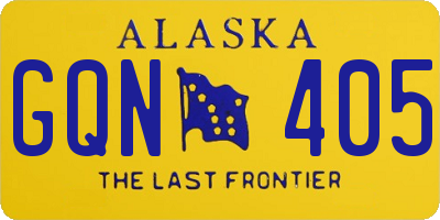 AK license plate GQN405