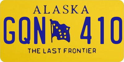 AK license plate GQN410