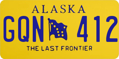 AK license plate GQN412