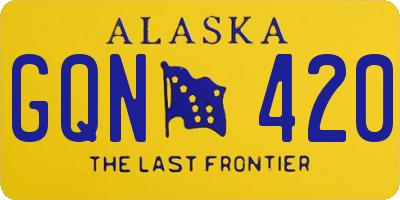 AK license plate GQN420