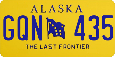 AK license plate GQN435