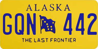 AK license plate GQN442
