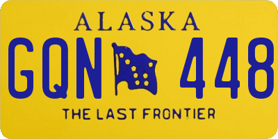 AK license plate GQN448