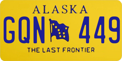 AK license plate GQN449