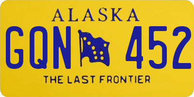AK license plate GQN452