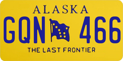 AK license plate GQN466