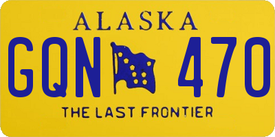 AK license plate GQN470