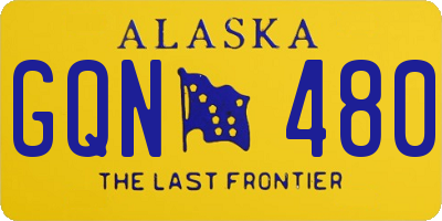 AK license plate GQN480