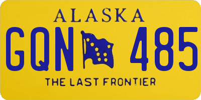 AK license plate GQN485